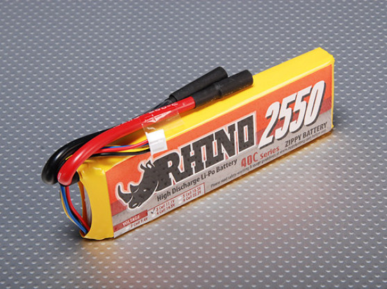 Rhino 2550mAh 3S 11.1V 40C Lipo-Pack