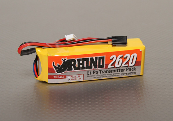 Rhino 2620mAh 3S 11.1V Low-Discharge-Sender Lipo-Pack