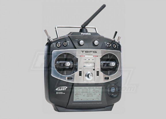 Futaba T8FG Transmitter w / R6008HS 2,4-GHz-Empfänger (Modus 1)