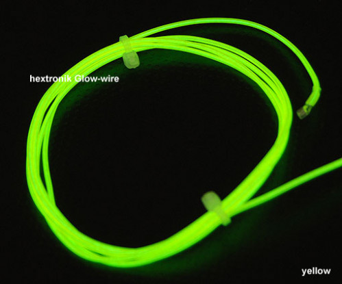 hexTronik Lumifly Glow Wire YELLOW 1.2mtr