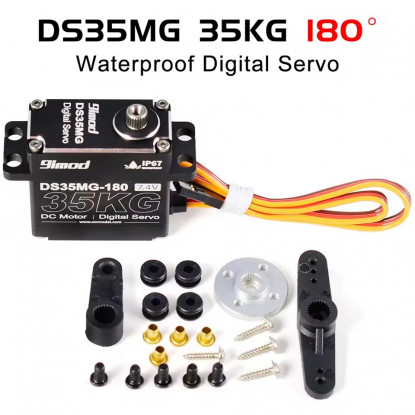 9iMOD DS35MG HV (7.4V) Waterproof 180° MG Metal-Cased Digital Car/Truck Servo 35kg/0.25sec/80g