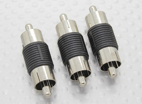 RCA-Stecker auf Cinch-Stecker A / V-Koppler-Adapter (3pc)