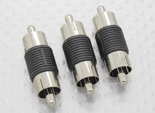 RCA-Stecker auf Cinch-Stecker A / V-Koppler-Adapter (3pc)
