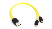 ZNTER Micro USB Double Battery Charging Cable
