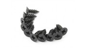 Screw Flat Head Phillips M3x10mm Self Tapping Steel Black (10pcs)