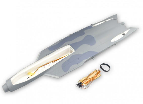 XFLY F-22 Raptor Twin 40mm EDF Jet Replacement Fuselage w/Wiring Harness