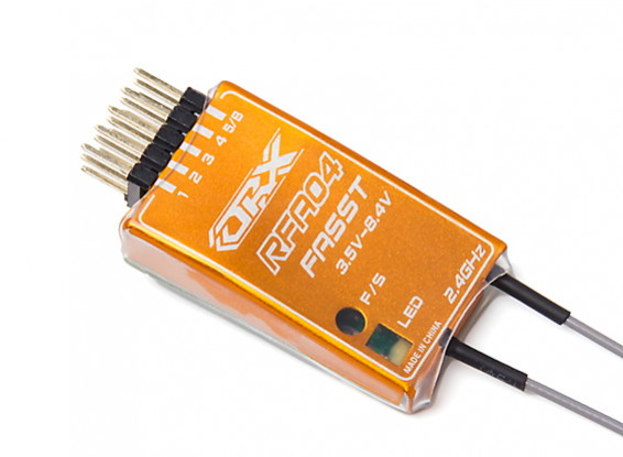 2,4 GHz FASST compatibles 4CH tamaño del receptor: 41.6x21.8x10.5mm