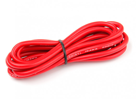 Turnigy High Quality 10AWG Silicone Wire 2m (Red)