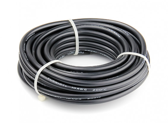 Turnigy High Quality 10AWG Silicone Wire 7m (Black)