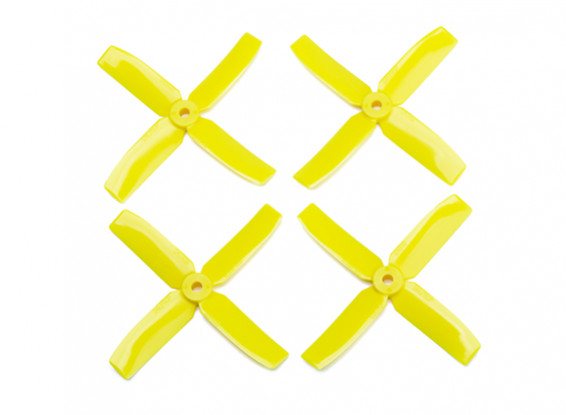 Dalprop Q4040 Bull Nose 4 Blade Propellers CW/CCW Set Yellow (2 pairs)