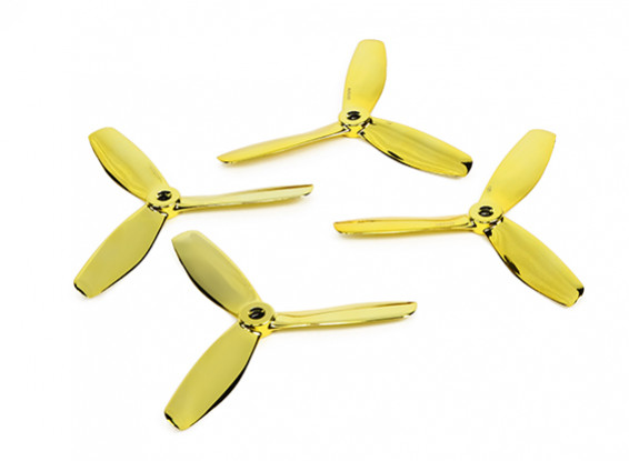 Gemfan 5040 Master 3-Blade Unbreakable Polycarbonate Racing Propellers Ghost Gold (2 pairs CW/CCW)