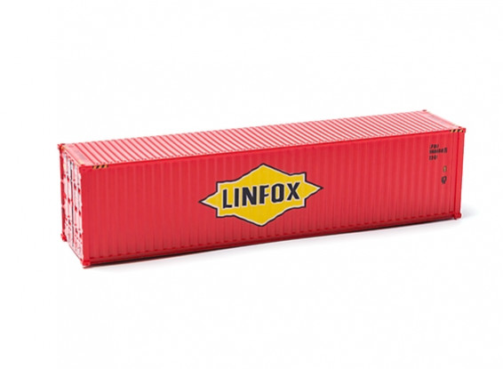 HO Scale 40ft Shipping Container (LINFOX)) side view