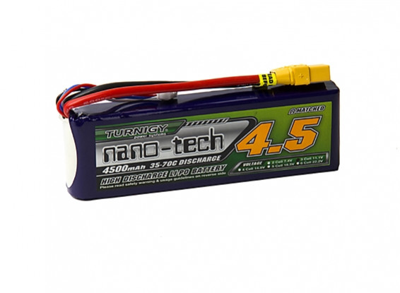 Turnigy nano-tech 4500mah 3S 35~70C Lipo Pack w/XT-90