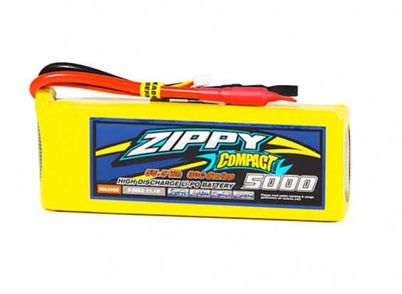 ZIPPY Compact 5000mAh 3S1P 30C Lipo Pack