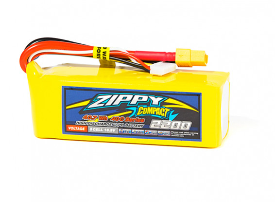 ZIPPY Compact 2200mAh 5S1P 40C Lipo Pack w/XT60
