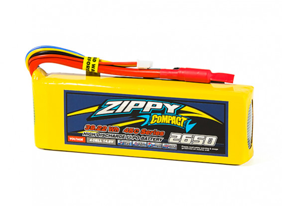 ZIPPY Compact 2650mAh 4S1P 45C Lipo Pack