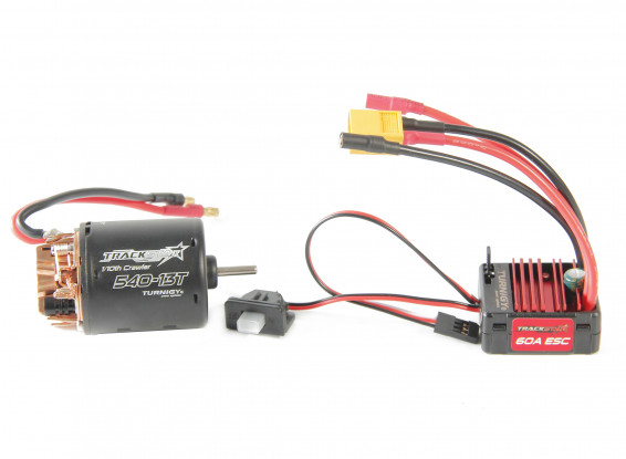 Trackstar 540-16T Brushed Motor & 60A ESC Combo for 1/10th Crawler 1