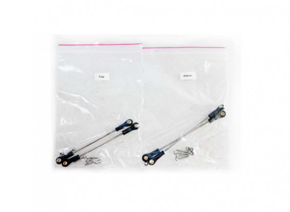 HobbyKing Sports Hawk 105mm EDF Jet Replacement Pushrod Set w/Screws & Nuts (4pcs)