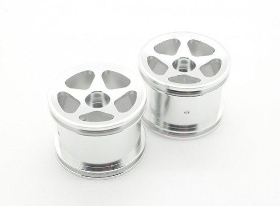 SCRATCH/DENT - GPM Racing Associated RC18T Alloy Standard Sinkage Surface Rims (Star) (Silver) (1pr)