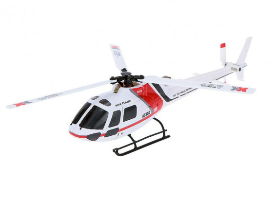XK (RTF) K123 Mini AS350 Scale 6ch Helicóptero c/motor sin escobillas y sistema giroscópico de 3/6 ejes