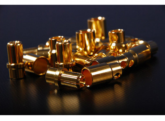 conectores de oro de 8 mm (12 pack)