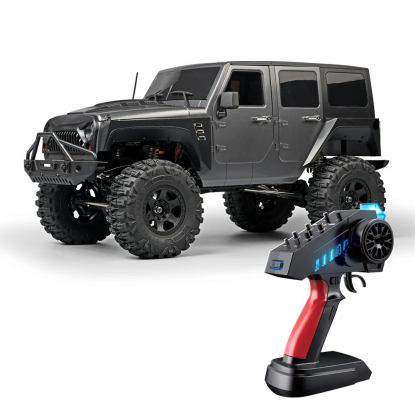 MNRC (RTR) MN222 1/10th Scale 2.4GHz 4WD Rock Crawler Off-Road Truck w/LED Lights & 90mm Metal Shock-Absorbers (Gray) 