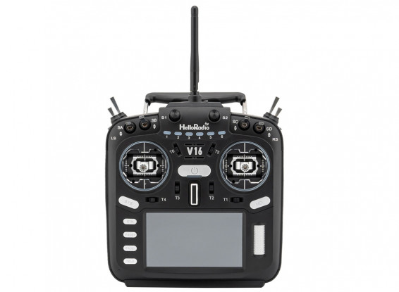 Helloradiosky V16MAX ELRS 16 Channel CNC Metal Hall sensor 2.4GHz Transmitter Black