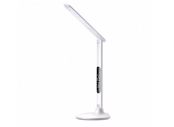 LED Table Reading Smart Lamp With Clock Alarm Temp Adjustable Color & Brightness