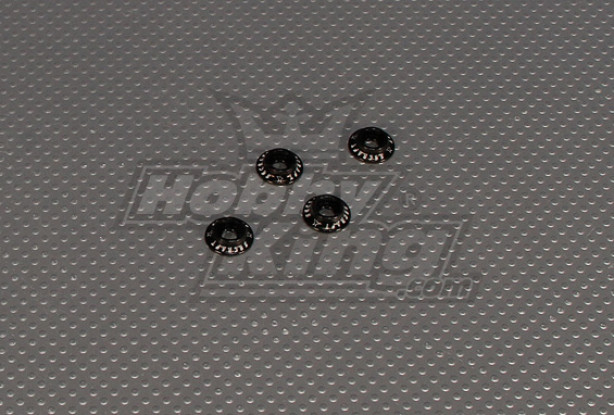 CNC con bridas Lavadora 4.0 (M4, # 8-32) Negro
