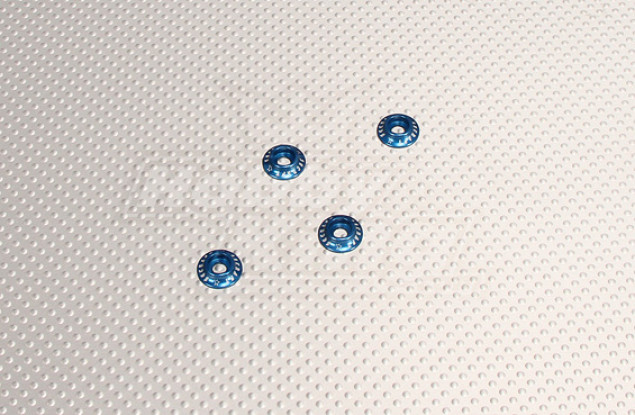CNC con bridas Lavadora 4.0 (M4, # 8-32) Azul