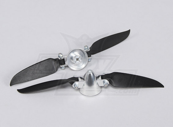 Plegable 7x3 ensamblador Propeller (Aleación / Hub Spinner) (2 piezas / bolsa)