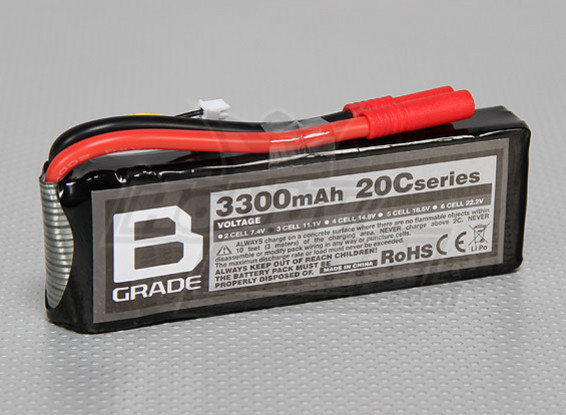 Batería B-Grado 3300mAh 3S 20C Lipo