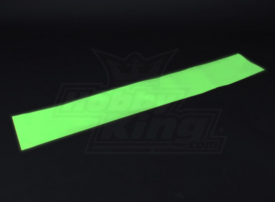 Luminiscente (brillan en la oscuridad) auto-adhesivo de la película (verde) - 1200 mm x 200 mm