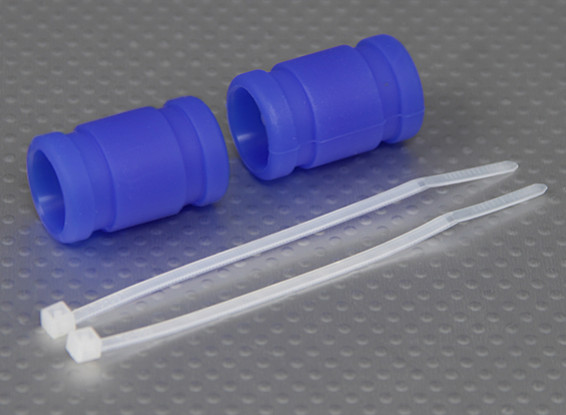32x12mm de silicona de escape acoplador (azul) (2pcs / bag)