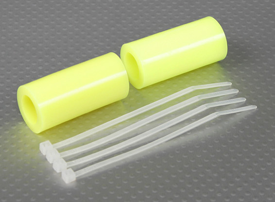 45x13.5mm de silicona de escape acoplador (amarillo) (2pcs / bag)