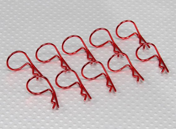 A gran anillo de 90 clips Deg cuerpo (rojo) (10 piezas)