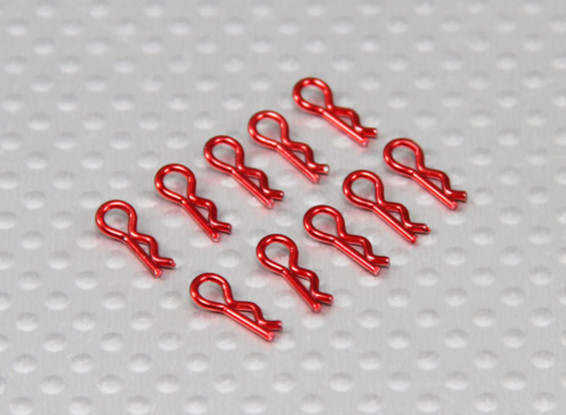 Clips cuerpo mini (rojo) (10 piezas)