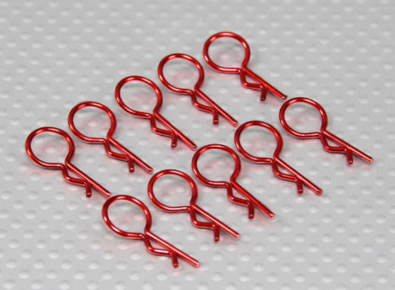 Clips de cuerpo medio-anillo (Rojo) (10 piezas)