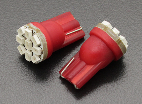 LED del maíz de la luz 12V 1.35W (9 LED) - Rojo (2 unidades)