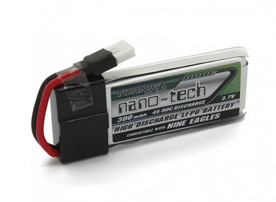 Turnigy nano-tech 300mah 1S 45 ~ 90C Lipo Pack (adapta Nueve Eagles Solo Pro-100)