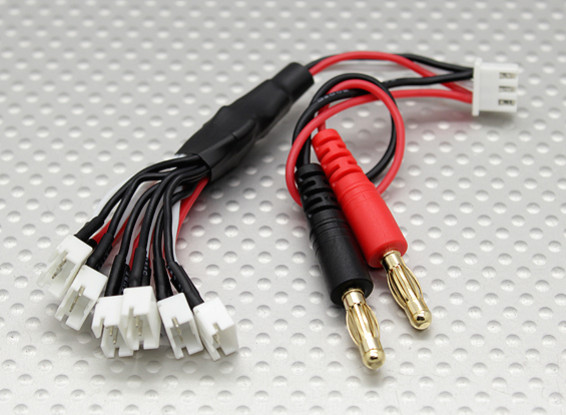 6 x cable de carga en paralelo JST-PH para E-Flite UMX Serie 2S Lipo