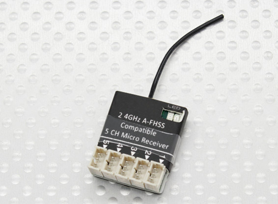 2.4Ghz A-FHSS Compatible 5CH Microreceptor (Hitec compatible Mínimos)