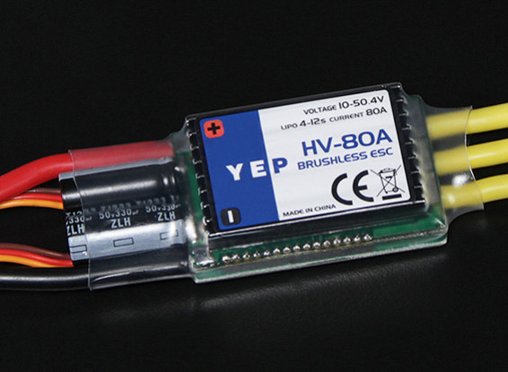 HobbyKing YEP 80A HV (4 ~ 12S) regulador de la velocidad sin escobillas (OPTO)
