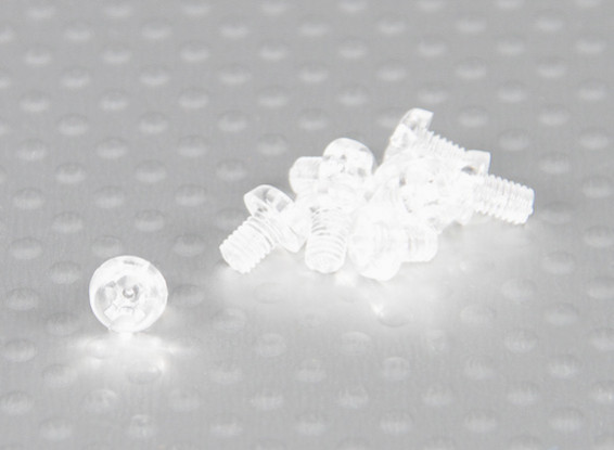 Tornillos de policarbonato transparentes M3x4mm - 10pcs / bag