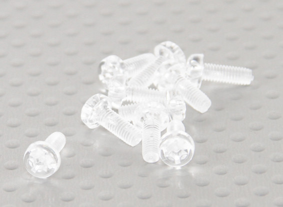 Tornillos de policarbonato transparentes M3x8mm - 10pcs / bag