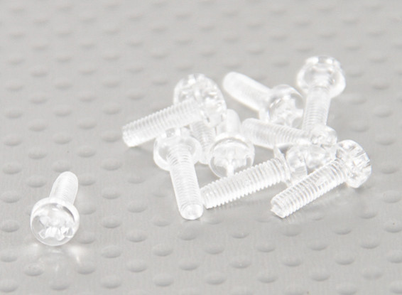 Tornillos de policarbonato transparentes M3x10mm - 10pcs / bag