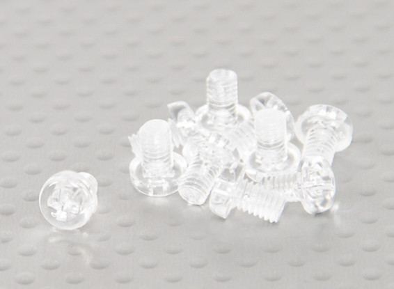 Tornillos de policarbonato transparentes M4x6mm - 10pcs / bag