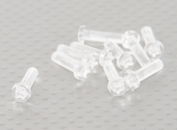 Tornillos de policarbonato transparentes M4x16mm - 10pcs / bag