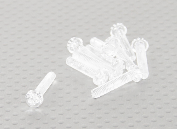 Tornillos de policarbonato transparentes M4x20mm - 10pcs / bag