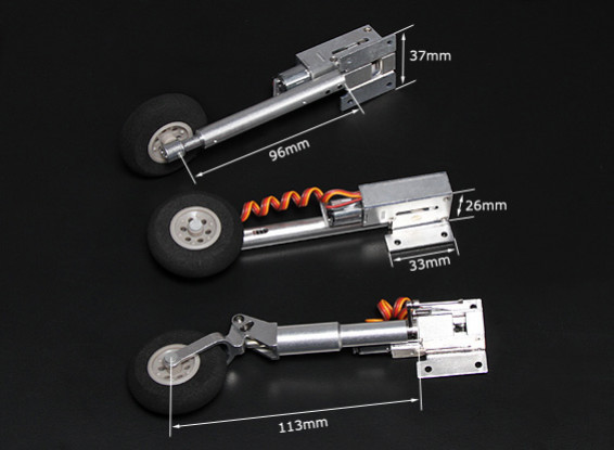 Turnigy Full Metal Servoless retrae con las piernas Oleo (triciclo, tipo F86)